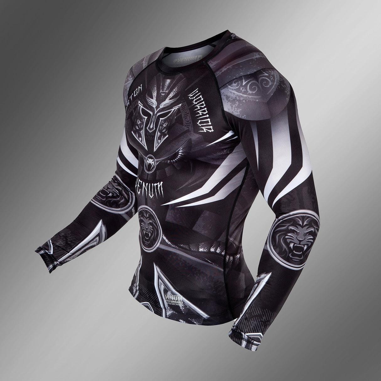 Venum Gladiator 3.0 Rashguard Long Sleeves Black/White - 5
