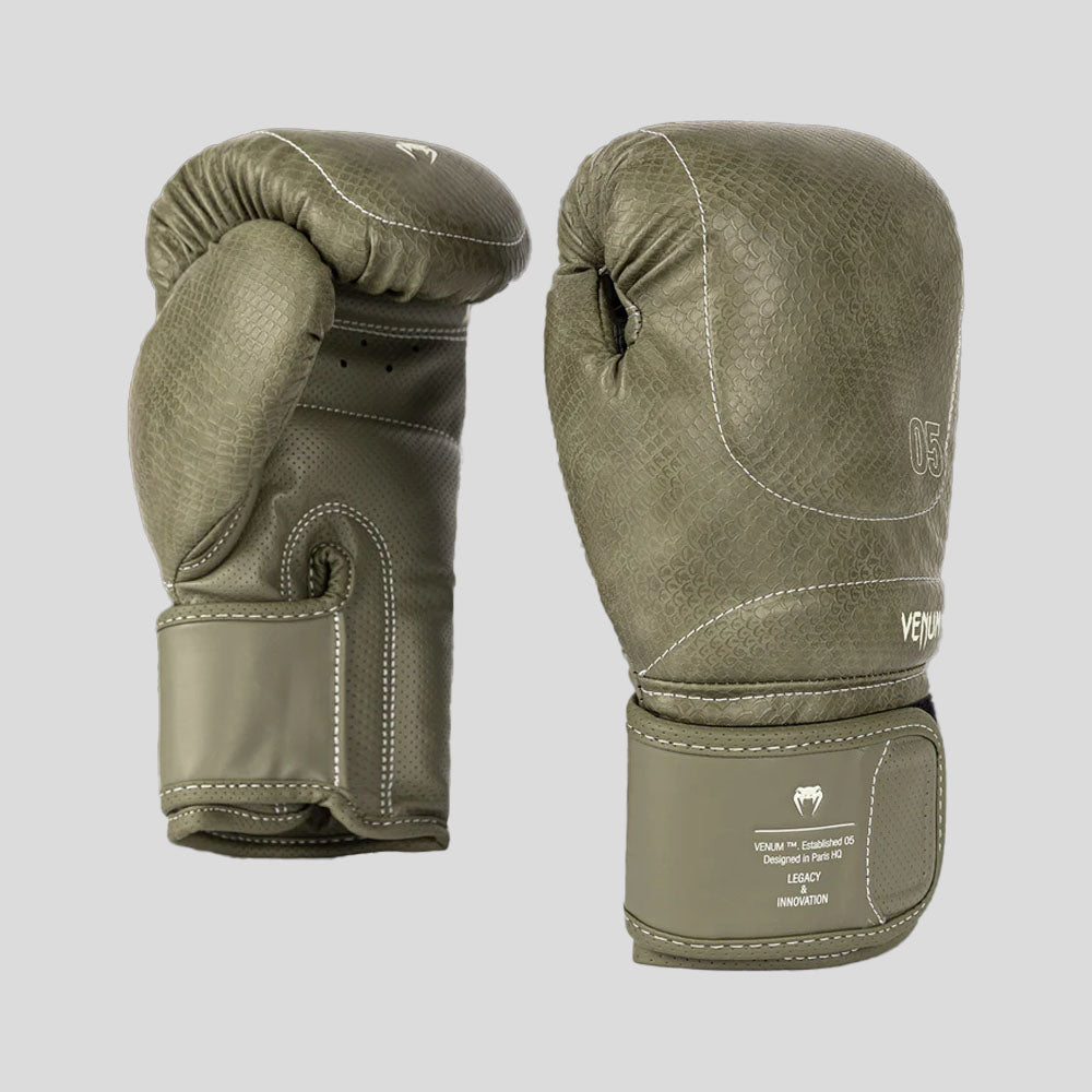 Venum Impact Evo Scales Boxing Gloves Army Green at Bytomic Trade and Wholesale