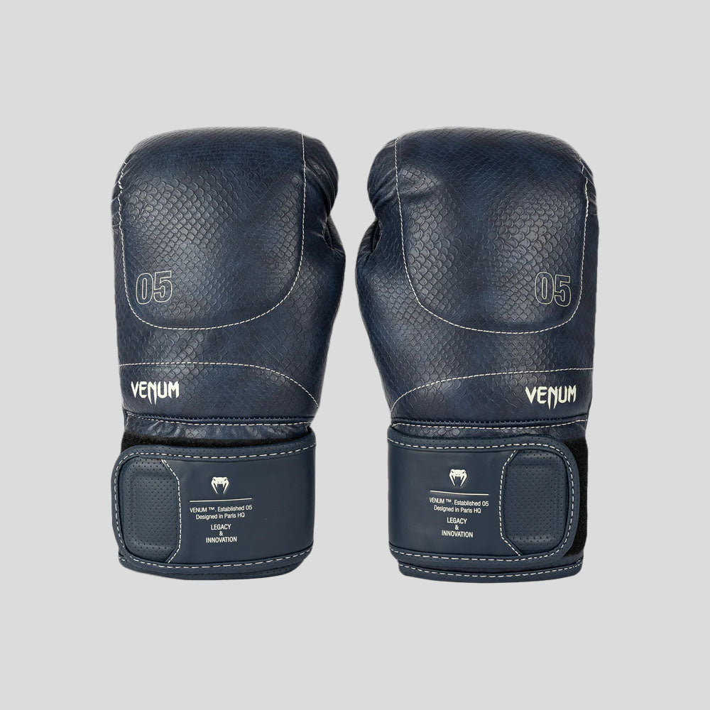 Venum Impact Evo Scales Boxing Gloves Midnight Blue at Bytomic Trade and Wholesale