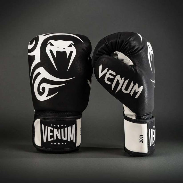 Venum Mike Tyson Replica Boxing Gloves Deep Black/Optical White at Bytomic Trade and Wholesale