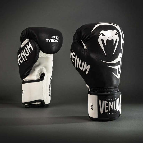 Venum Mike Tyson Replica Boxing Gloves Deep Black/Optical White at Bytomic Trade and Wholesale