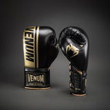 Venum Shield Pro Boxing Gloves with Laces Black/Gold - back