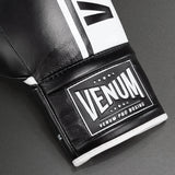 Venum Shield Pro Boxing Gloves with Laces Black/White - detail