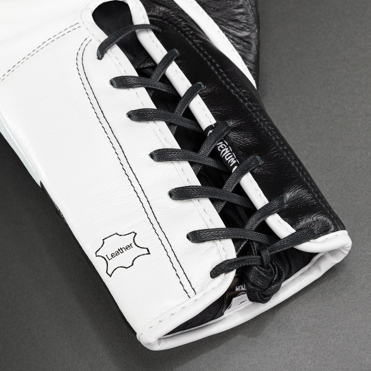 Venum Shield Pro Boxing Gloves with Laces Black/White - side