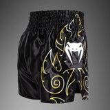 Venum VTC Flames Muay Thai Shorts Black/Gold at Bytomic Trade and Wholesale