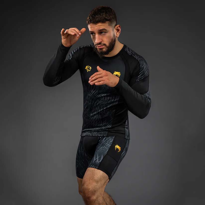 Venum x Chimaev Long Sleeve Rash Guard Black/Grey