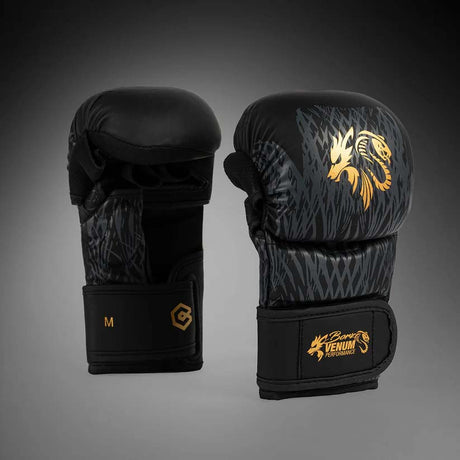 Venum x Chimaev Sparring Gloves Black/Gold at Bytomic Trade and Wholesale