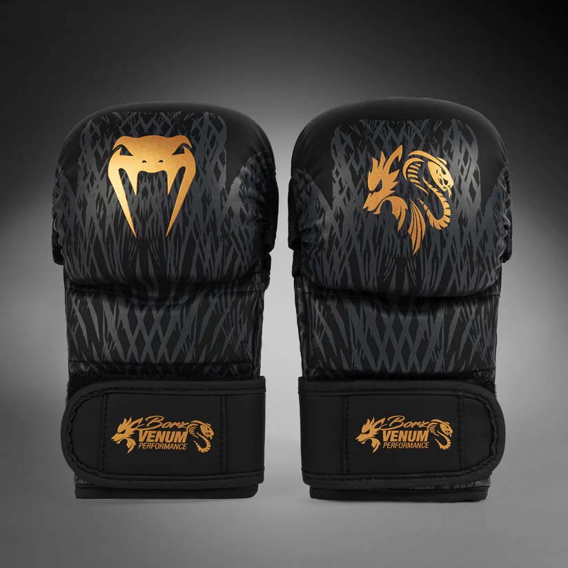 Venum x Chimaev Sparring Gloves Black/Gold at Bytomic Trade and Wholesale