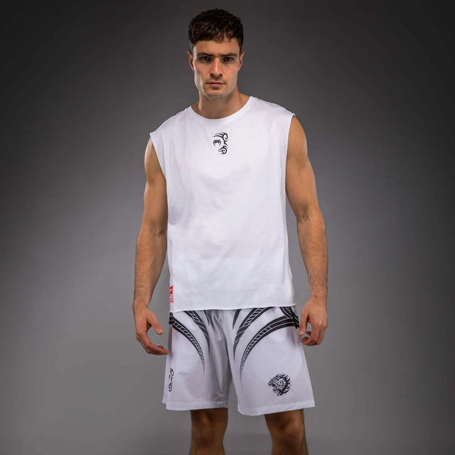 Venum x Mike Tyson Tiger Sleeveless T-Shirt Optical White    at Bytomic Trade and Wholesale