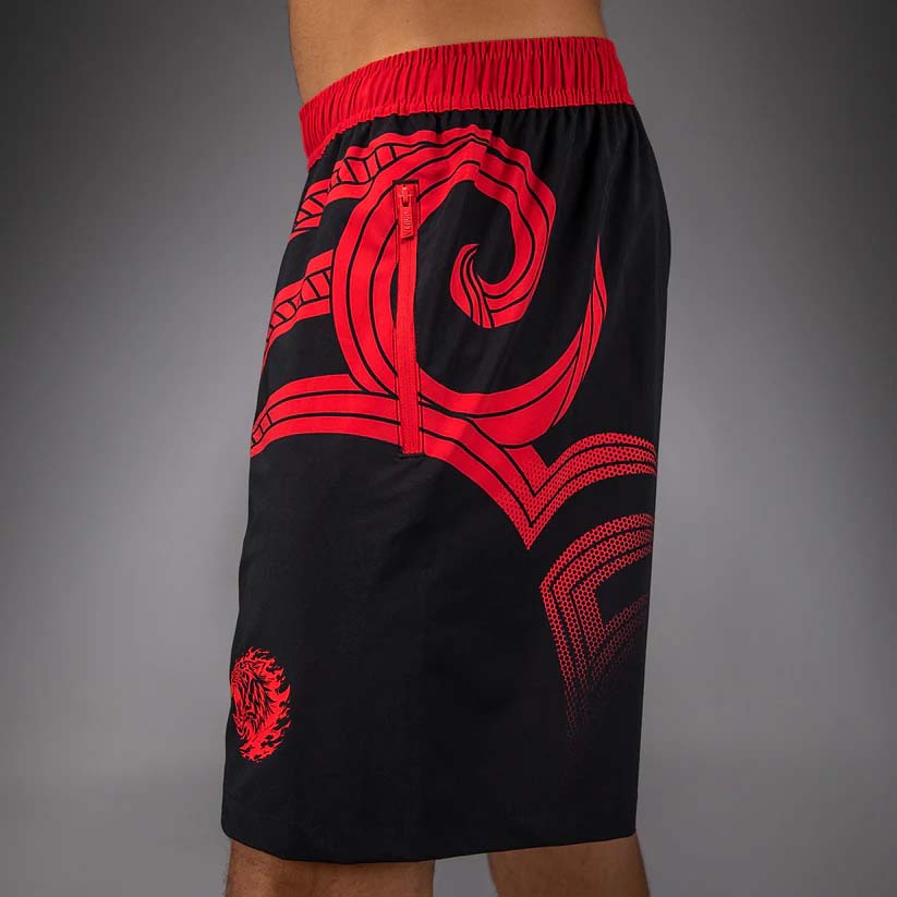 Venum x Mike Tyson Tiger Training Shorts Deep Black/Intense Red