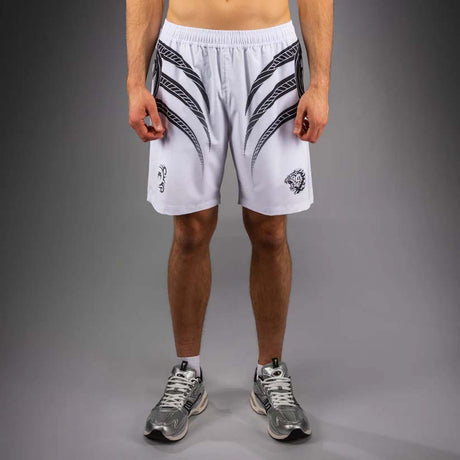 Venum x Mike Tyson Tiger Training Shorts Optical White/Deep Black    at Bytomic Trade and Wholesale