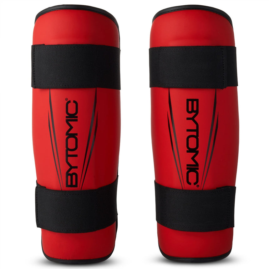 Red/Black Bytomic Axis V2 Shin Guards    at Bytomic Trade and Wholesale
