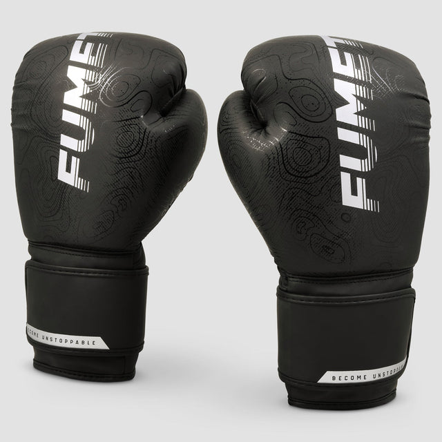 Black/Silver Fumetsu Arc Boxing Gloves    at Bytomic Trade and Wholesale