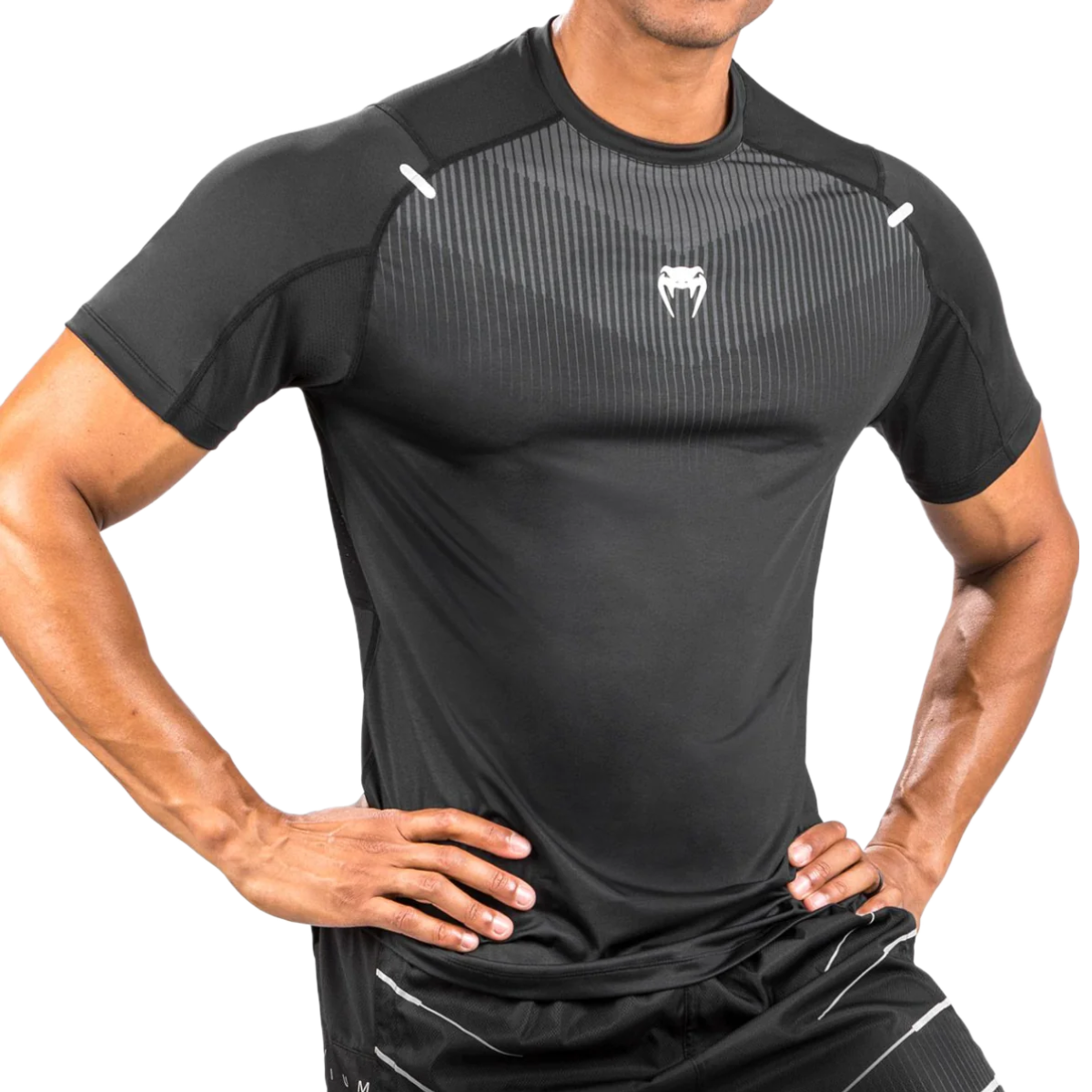 Black/Grey Venum Biomecha Dry Tech T-Shirt    at Bytomic Trade and Wholesale