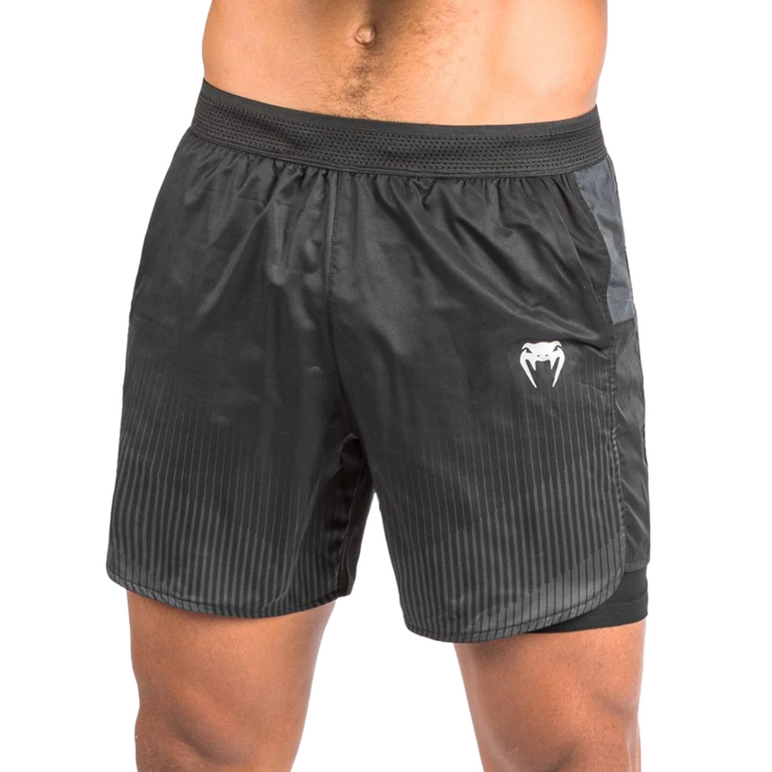 Black/Grey Venum Biomecha 2-In-1 Training Shorts    at Bytomic Trade and Wholesale