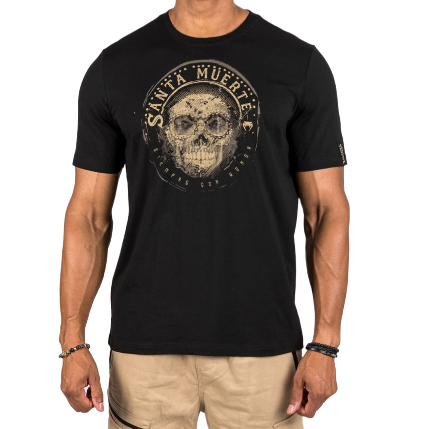 Black/Brown Venum Santa Muerte Dark Side T-Shirt    at Bytomic Trade and Wholesale