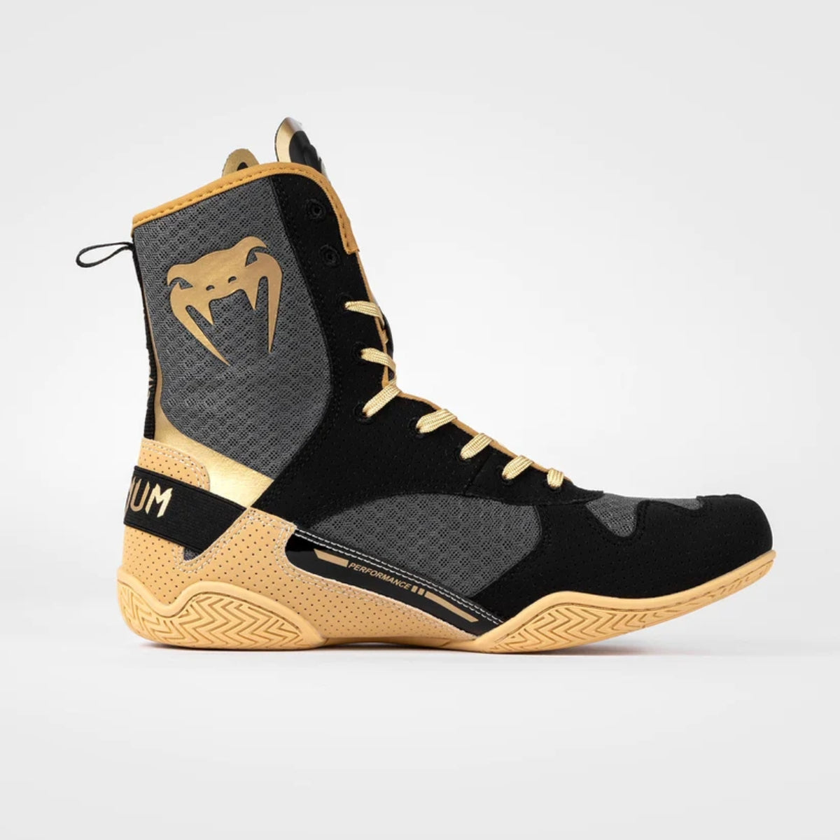 Black/Beige Venum Elite Boxing Shoes    at Bytomic Trade and Wholesale