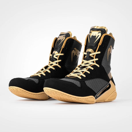 Black/Beige Venum Elite Boxing Shoes    at Bytomic Trade and Wholesale