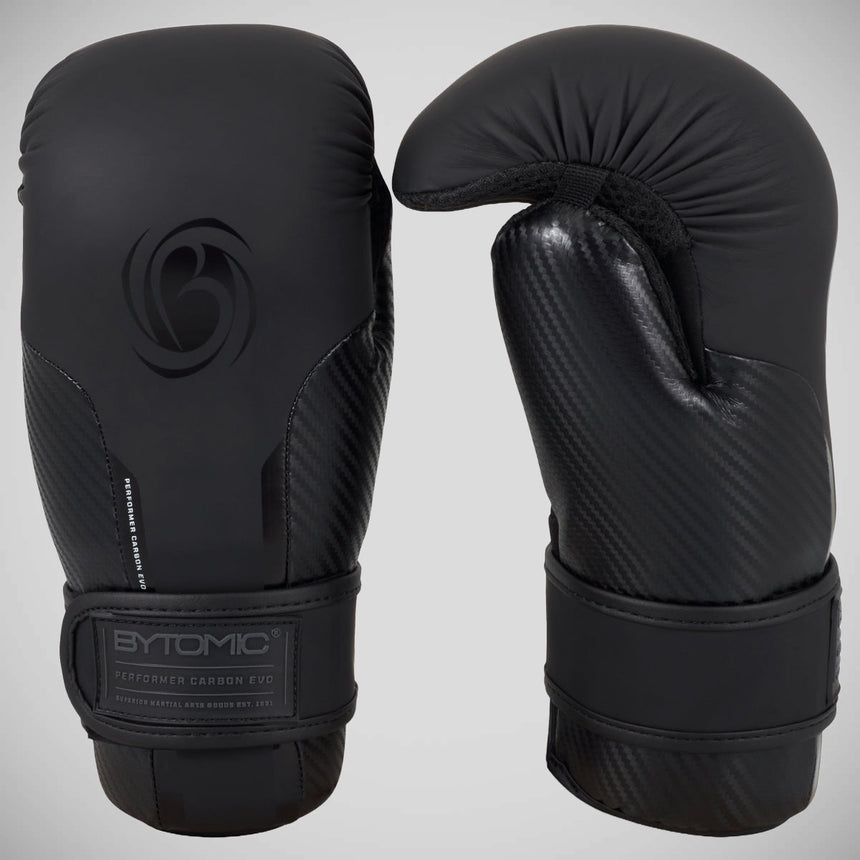 Black/Black Bytomic Performer Carbon Evo Pointfighter Gloves    at Bytomic Trade and Wholesale