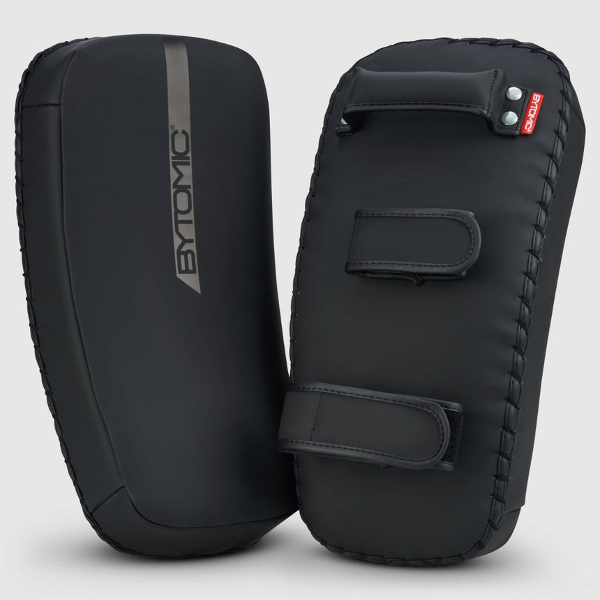 Black/Black Bytomic Red Label Curved Thai Pads    at Bytomic Trade and Wholesale