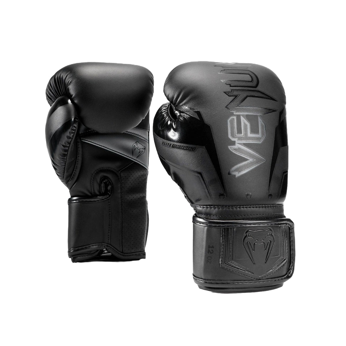 Black/Black Venum Elite Evo Boxing Gloves    at Bytomic Trade and Wholesale