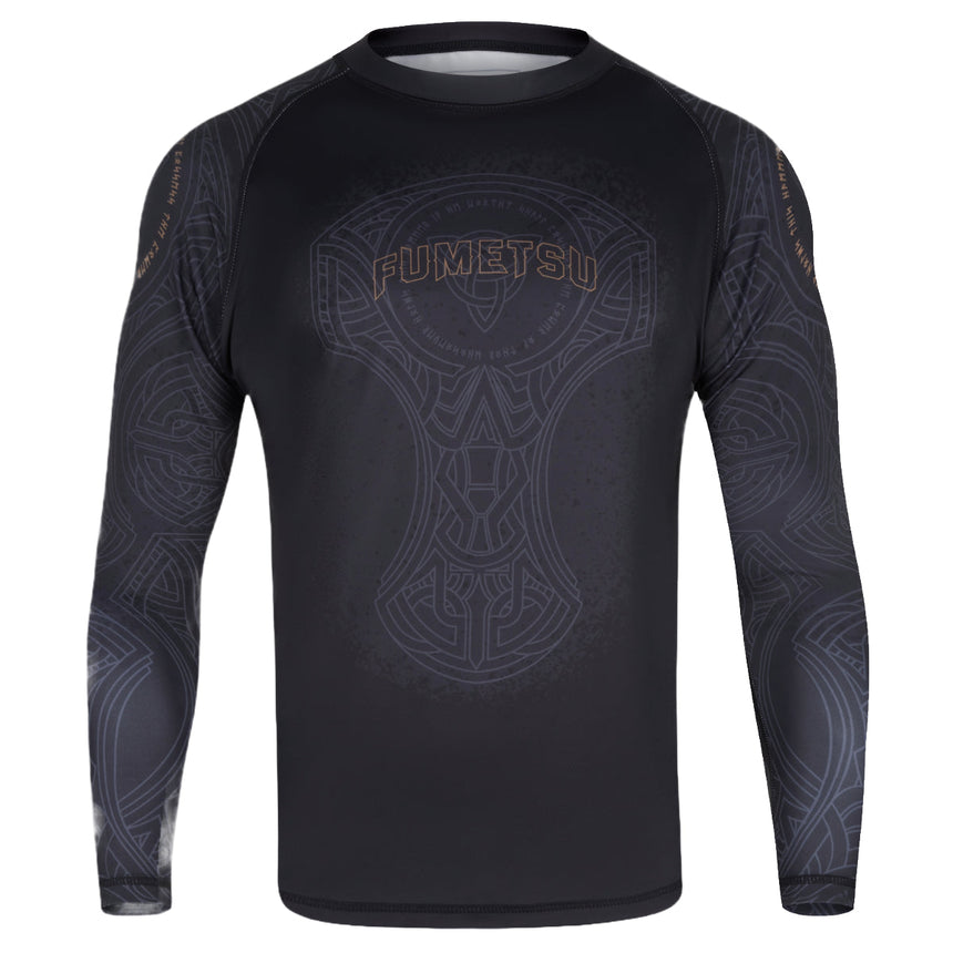 Black/Bronze Fumetsu Mjolnir Long Sleeve Rash Guard    at Bytomic Trade and Wholesale