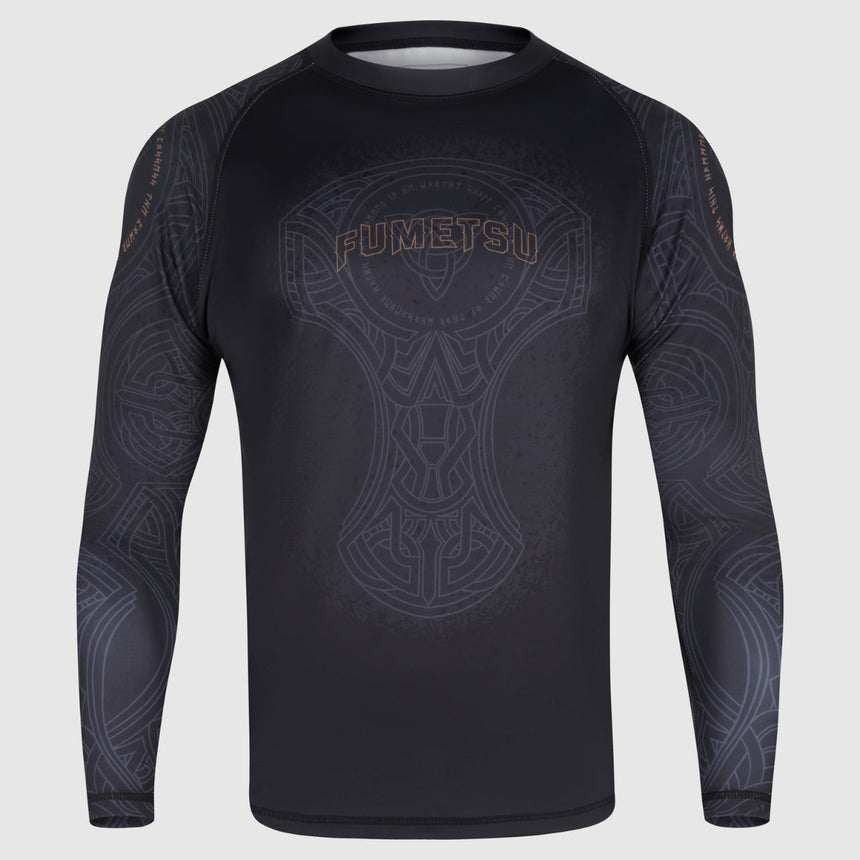 Black/Bronze Fumetsu Mjolnir Long Sleeve Rash Guard    at Bytomic Trade and Wholesale