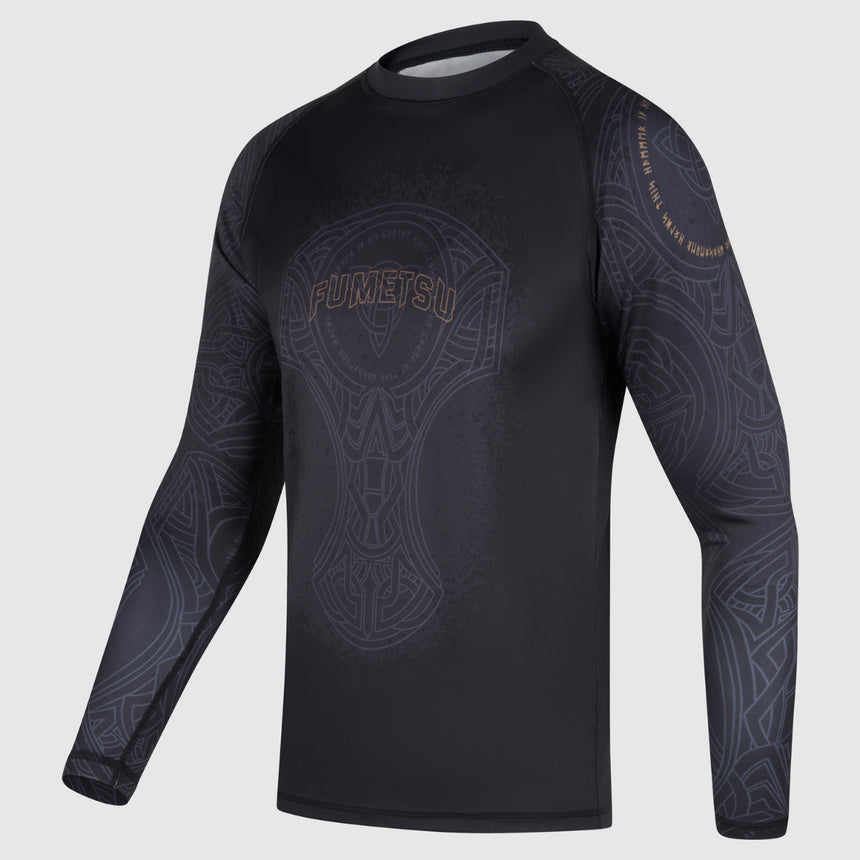 Black/Bronze Fumetsu Mjolnir Long Sleeve Rash Guard    at Bytomic Trade and Wholesale