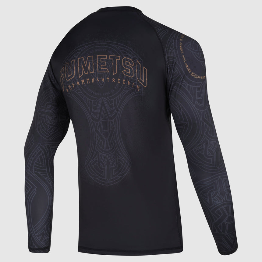 Black/Bronze Fumetsu Mjolnir Long Sleeve Rash Guard    at Bytomic Trade and Wholesale