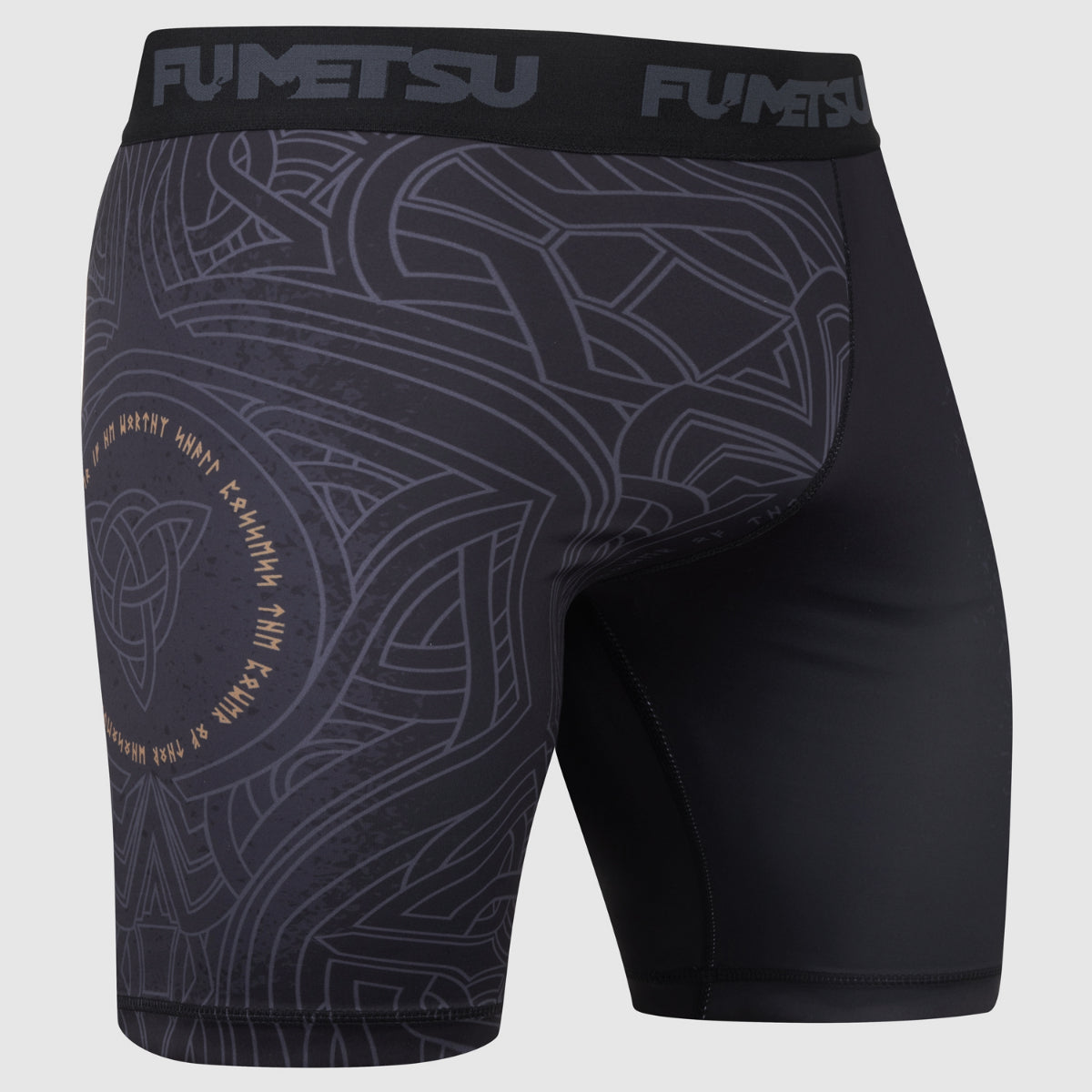 Black/Bronze Fumetsu Mjolnir Vale Tudo shorts    at Bytomic Trade and Wholesale