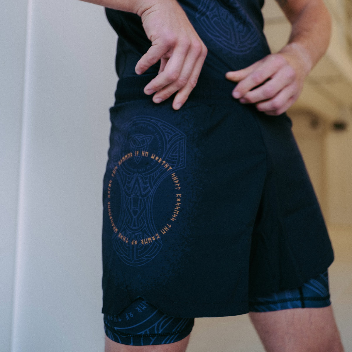 Black/Bronze Fumetsu Mjolnir Dual Layer Fight Shorts    at Bytomic Trade and Wholesale