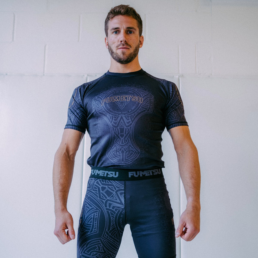 Black/Bronze Fumetsu Mjolnir Long Sleeve Rash Guard    at Bytomic Trade and Wholesale