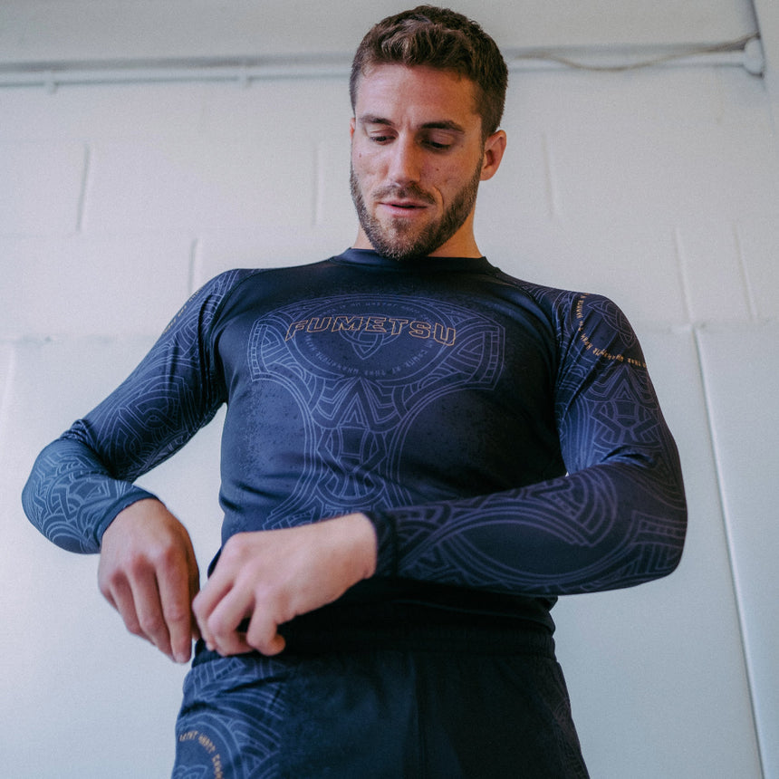 Black/Bronze Fumetsu Mjolnir Long Sleeve Rash Guard    at Bytomic Trade and Wholesale