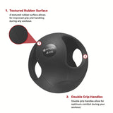 Black Bytomic Double Grip Medicine Ball 8kg    at Bytomic Trade and Wholesale