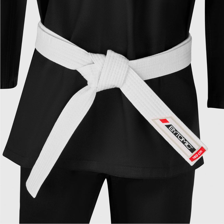 Black Bytomic Red Label V-Neck Martial Arts Uniform    at Bytomic Trade and Wholesale