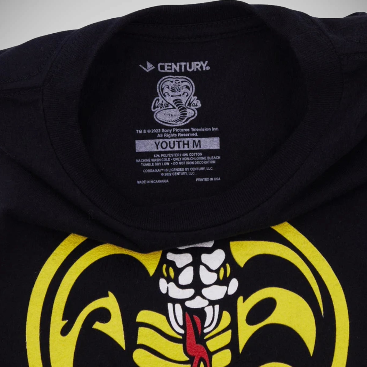 Black Century Cobra Kai T-Shirt    at Bytomic Trade and Wholesale