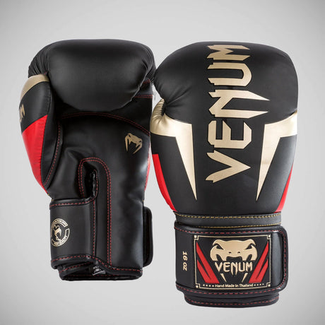 Black/Gold/Red Venum Elite Boxing Gloves    at Bytomic Trade and Wholesale