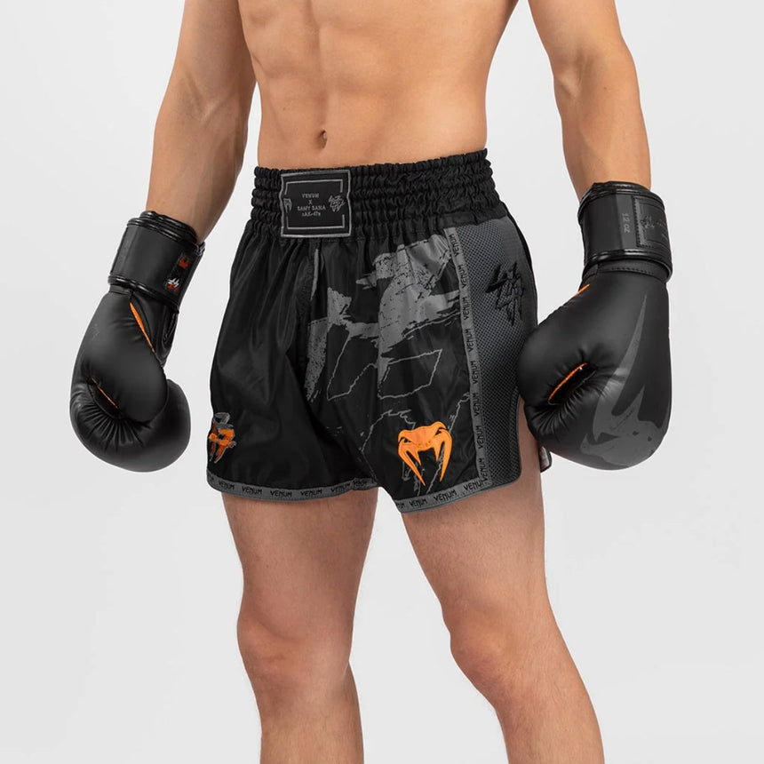 Black/Orange Venum S47 Muay Thai Shorts    at Bytomic Trade and Wholesale