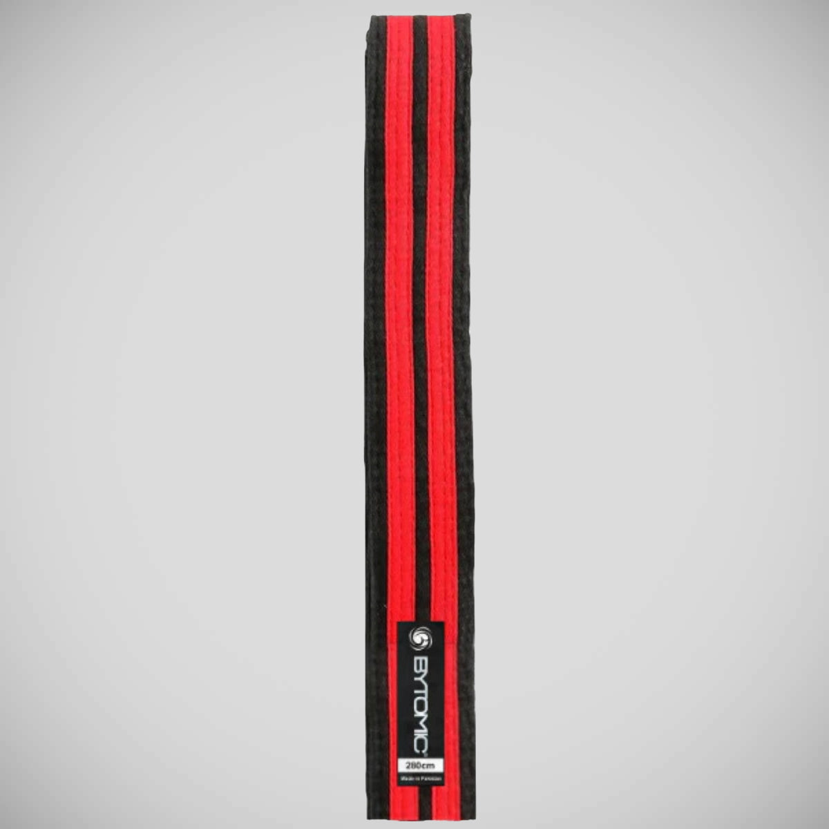 Black/Red Bytomic 100% Cotton Double Stripe Belt at Bytomic Trade and Wholesale