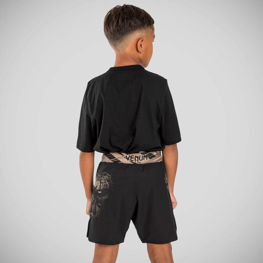 Black/Sand Venum Gorilla Jungle Kids Fight Shorts    at Bytomic Trade and Wholesale