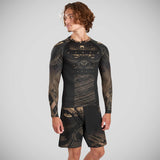 Black/Sand Venum Gorilla Jungle Long Sleeve Rash Guard    at Bytomic Trade and Wholesale