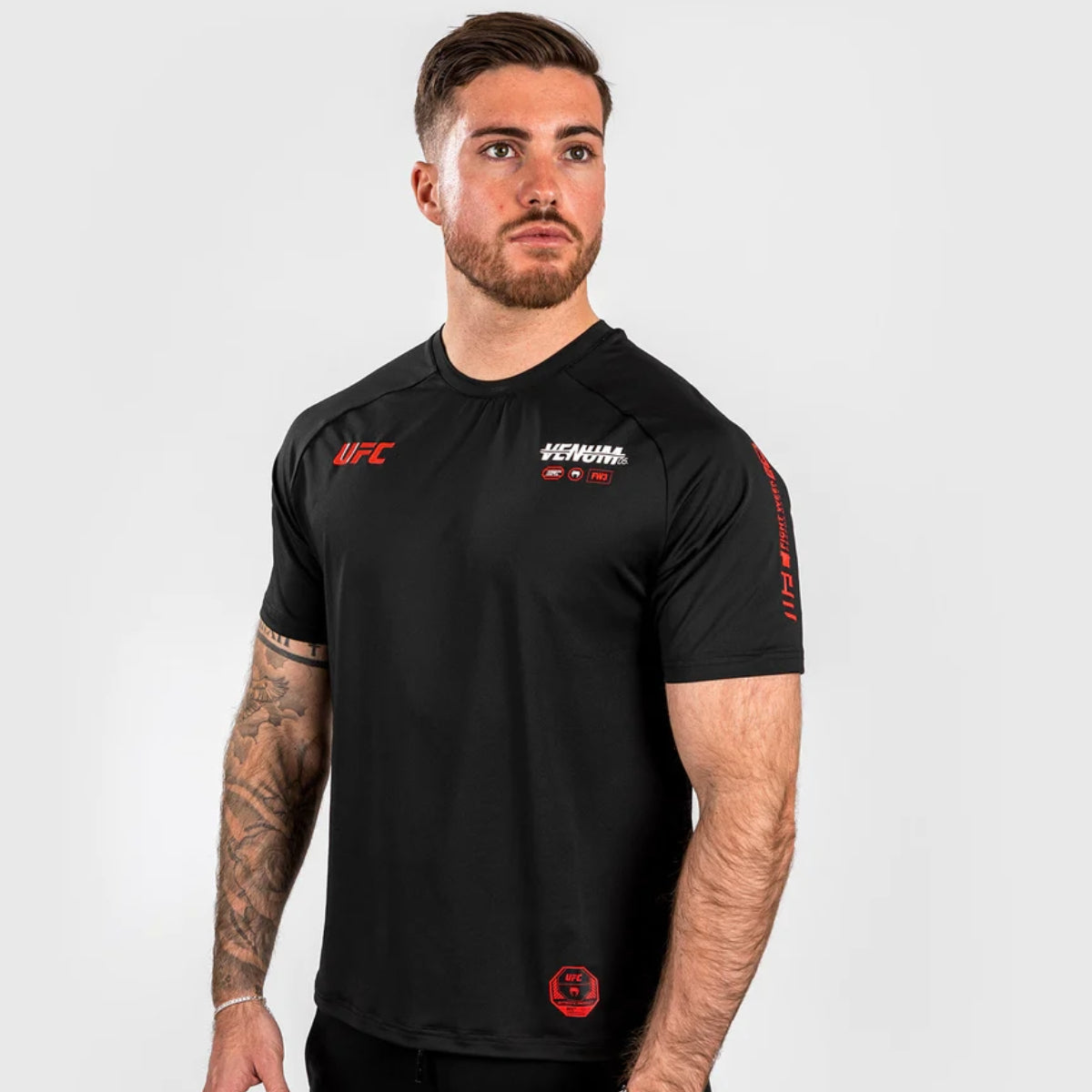 Black Venum UFC Adrenaline Authentic Fight Week Dry Tech T-Shirt    at Bytomic Trade and Wholesale