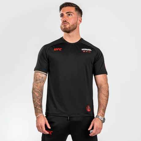 Black Venum UFC Adrenaline Authentic Fight Week Dry Tech T-Shirt    at Bytomic Trade and Wholesale