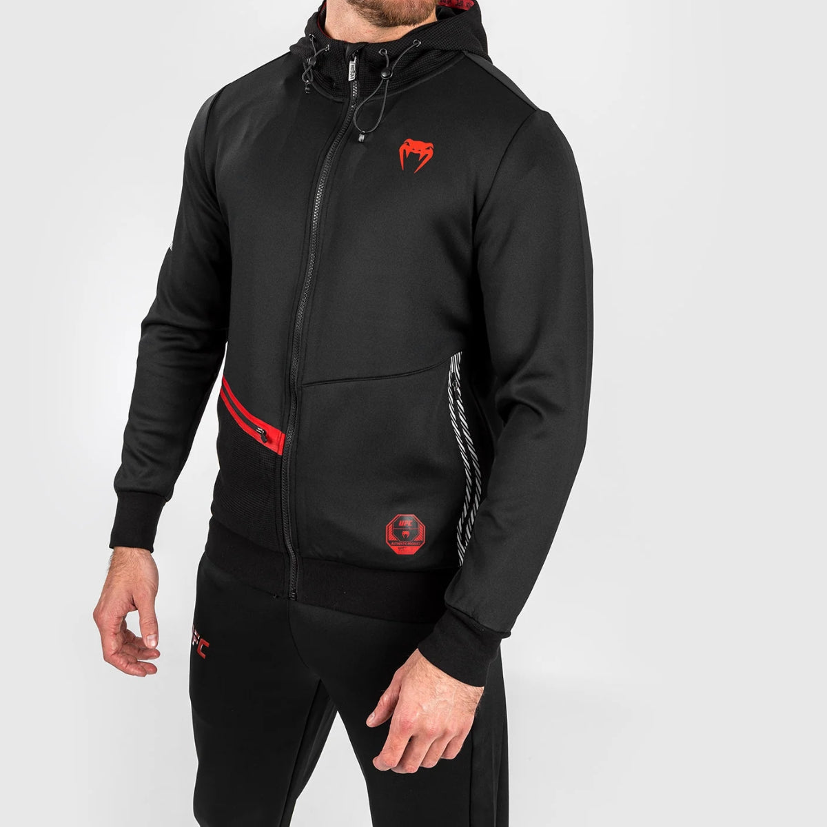 Black Venum UFC Adrenaline Authentic Fight Week Zip Hoodie    at Bytomic Trade and Wholesale