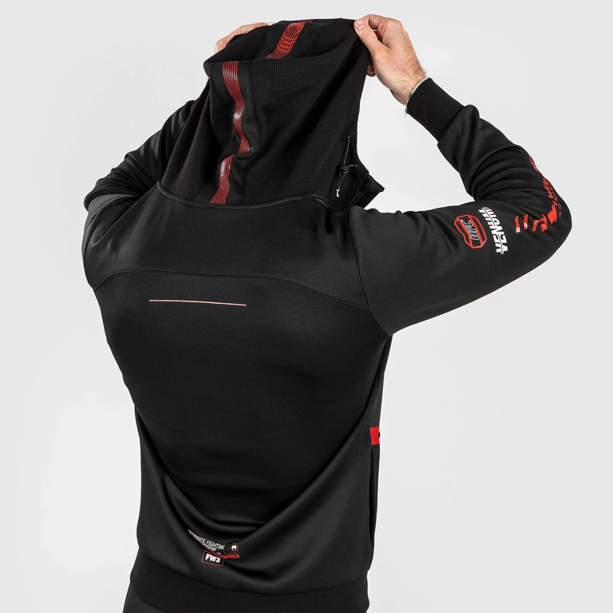 Black Venum UFC Adrenaline Authentic Fight Week Zip Hoodie    at Bytomic Trade and Wholesale