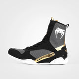 Black/White/Gold Venum Elite Boxing Shoes    at Bytomic Trade and Wholesale