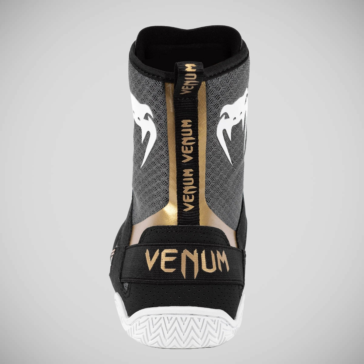 Black/White/Gold Venum Elite Boxing Shoes    at Bytomic Trade and Wholesale