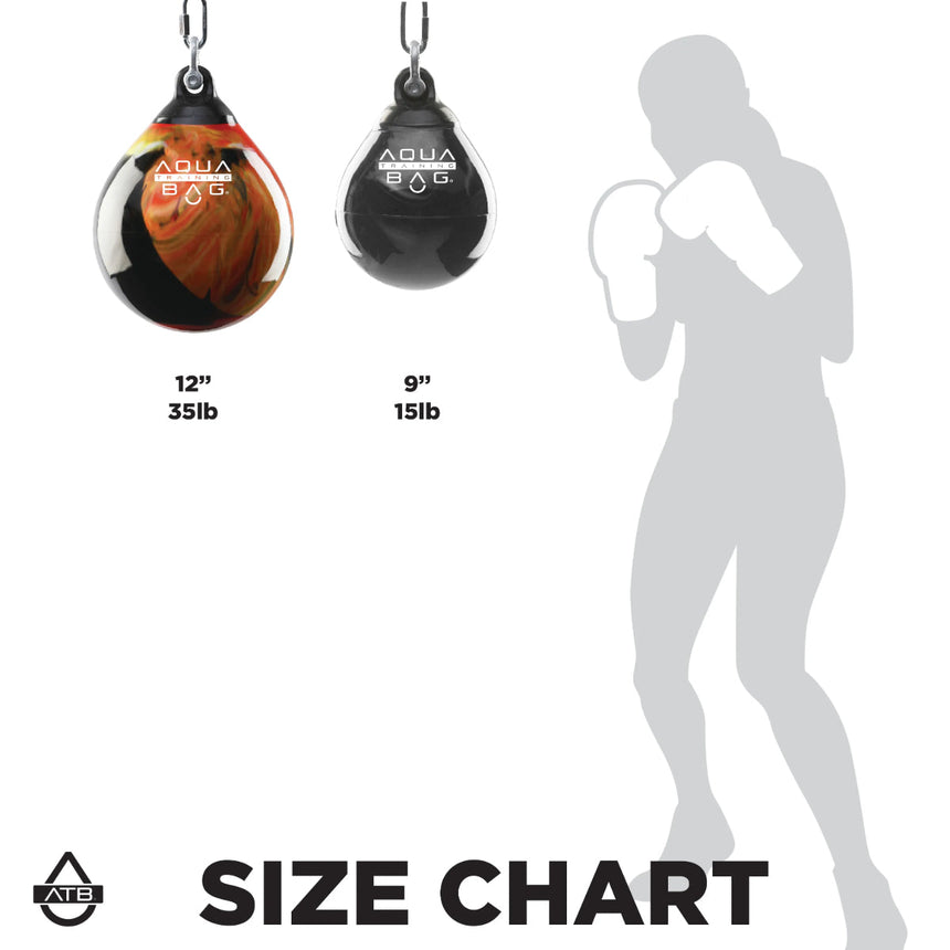 Black Aqua 15" 75lb Energy Punching Bag    at Bytomic Trade and Wholesale