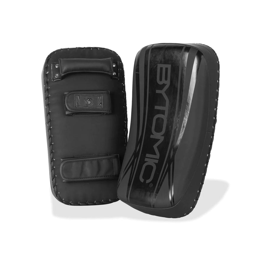 Black/Black Bytomic Axis V2 Curved Thai Pads    at Bytomic Trade and Wholesale