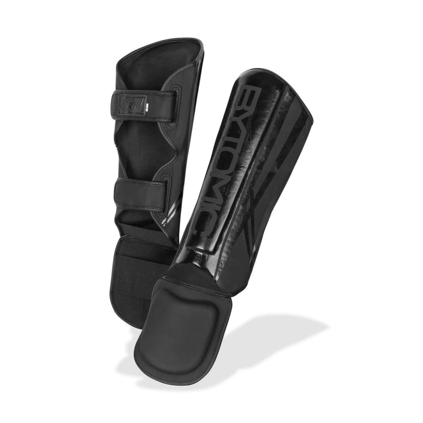 Black/Black Bytomic Axis V2 Shin Instep Guards Kids    at Bytomic Trade and Wholesale